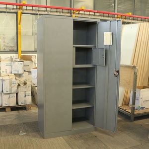 Armoire métallique à deux portes avec miroir, style industriel populaire, pour le bureau, Philippines - Product Image 3