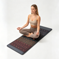 Tapis de luminothérapie LED PEMF en pierre de cristal pour le corps entier 1850*735mm, 6 bobines, 3-64Hz, 100 Gauss, couverture de luminothérapie rouge 660nm et 850nm