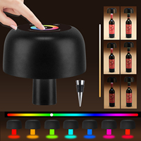 Coffrets cadeaux d'affaires : Lampe de table LED rechargeable à intensité variable avec bouchon de bouteille en PVC portable pour vin, idéale pour fêtes, restaurants, bars, cafés