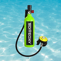Tanque de Buceo de Aluminio SH SD700 de 300 bar y 1 litro, Alta Presión, Certificado CE, 2.8 kg, para Hombres, Natación y Snorkel