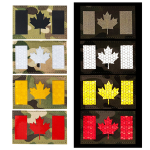 Patch potongan Laser kustom tambalan bendera reflektif <span class=keywords><strong>Hook</strong></span> dan <span class=keywords><strong>Loop</strong></span> Patch lencana reflektif - Product Image 2