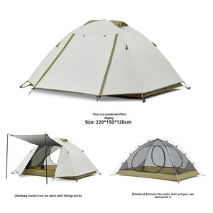 Tente de camping à une chambre, double couche, imperméable, protection UV, toutes saisons, 1500-2000 mm, compatible OEM/ODM |   Famille portable - Product Image 4