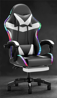 Chaise de jeu Jry - Chaise de bureau pivotante moderne avec cadre en acier inoxydable, fonction de levage et housse amovible pour salle de jeux