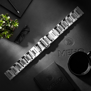 Correa de reloj de acero inoxidable, correa de reloj magnética, correa de eslabones para relojes de pulsera informales de negocios - Product Image 1