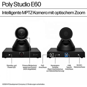 Cámara Inteligente Poly E60 4K MPTZ Original, Nueva en Stock, con Zoom Óptico 12x, 9W6A1AA, Certificado de Origen - Product Image 2