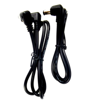 Cable de extensión de alimentación USB DC de 90 grados con conector macho DC5521 DC5525 de extremo abierto para cámaras LED y equipos de bajo voltaje