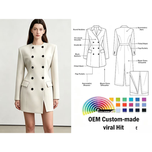 Abito Blazer Oversize da Donna VV - Giacca Formale a Doppio Petto con Maniche Lunghe per Ufficio - Product Image 1