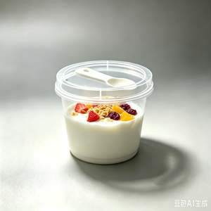 Custom Disposable Transparent square pp Plastic Cup Mousse Pudding Dessert Plastic Round Cup High Temperature Resistant with Lid - Product Image 3