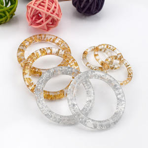 Meetee BF340 Transparent Or Bouton Rond En Résine BRICOLAGE Acrylique <span class=keywords><strong>O</strong></span> Anneau Boucles Pour Poignée De Sac Chaussure Boucle Accessoire De Bijoux - Product Image 2