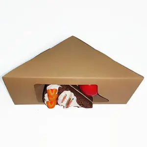 SP2682 일회용 재활용의 삼각 케이크 상자, 샌드위치 종이 용기