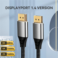 Meilleur Vente DisplayPort 1.4v ABS Shell En Aluminium Câble 8K 60Hz DP à DP Câble pour Ordinateur Portable Moniteur HDTV Projecteur