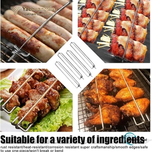 Stainless Steel BBQ Skewers For Chicken Wings <b>Grill</b> Accessories <b>Outdoor</b> Cooking Tools - Product Image 5