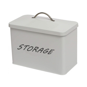 Wholesale custom metal iron food container airtight storage bin containers