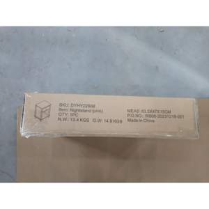 Mesita de noche de madera maciza DB 26,77 ''H Diseño moderno con un cajón y un estante para niños Adultos Dormitorio o gimnasio en color rosa - Product Image 5