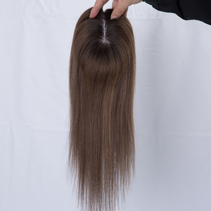 Clip de <span class=keywords><strong>cheveux</strong></span> pour femmes à base de dentelle invisible dans la couronne effet naturel du cuir chevelu morceau de <span class=keywords><strong>cheveux</strong></span> bruns - Product Image 3