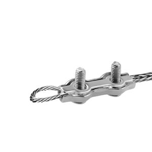 304 316 M3 Clips de câble métallique en acier inoxydable Duplex <span class=keywords><strong>Double</strong></span> boulon pince de câble pince de câble métallique pour câble de 1/8 pouces de diamètre - Product Image 4
