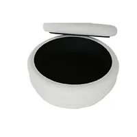 Table basse en polyester 79x79x38 plateau blanc