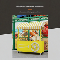 Remorque alimentaire mobile professionnelle en acier inoxydable robuste, résistante à la rouille, équipée d'un matériel de cuisson pour hot-dogs, glaces et restauration rapide