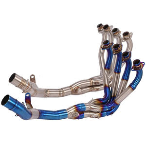 Accesorios de modificación de tubo de escape de cuatro garras de acero inoxidable medio azul para Kawasaki Z900 - Product Image 3