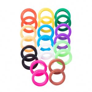 Ensemble de capuchons de clés en silicone colorés et d'anneaux d'identification de clés, couvre-clés en caoutchouc souple pour l'organisation des clés - Product Image 1