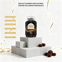 Gummies de Shilajit Pur de l'Himalaya OEM avec Ashwagandha et Acide Fulvique, Certifiées HACCP, Sans Gluten, Sans Sucre Ajouté, 60 Pièces