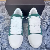 Zapatillas Deportivas de Lujo de Alta Calidad para Mujer y Hombre, con Punta de Cuero, Suela Gruesa de Goma, Zapatillas de Lona