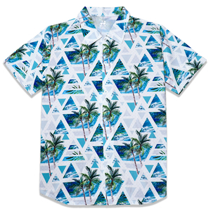 <span class=keywords><strong>Vendita</strong></span> calda di moda Hawaii vacanza estiva in poliestere manica corta gratuita personalizzato sublimazione con LOGO stampato con palma camicie hawaiane - Product Image 1