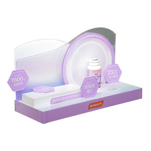 <span class=keywords><strong>Elor</strong></span> Présentoir de bureau personnalisable Support en plexiglas acrylique et aluminium pour aliments, boissons, produits de soins - Product Image 2