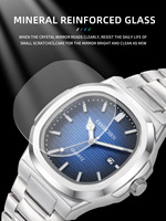 F8003 2026 Nouvelle Montre de Luxe pour Homme, Étanche, Affichage Lumineux de la Date, Acier Inoxydable, Carrée, à Quartz, Reloj Hombre