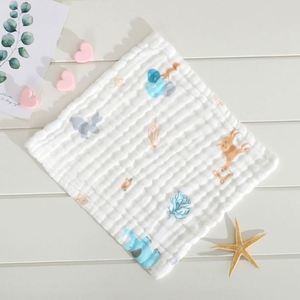 Serviette pour bébé en silicone et mousseline, débarbouillette douce pour nouveau-né, gaze, modèle Mairun 823 - Product Image 5