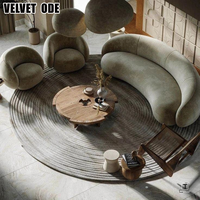 Fauteuil d'appoint moderne de luxe en bouclette pour salon