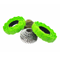 15 °   Clavos para Techo de Alambre con Tapas de Plástico de 1 Pulgada para Manta Protectora y Envoltura de Casa Nailpac