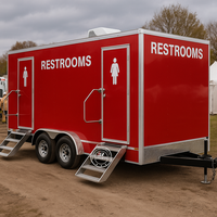 Luxe 8.5m événements en plein air mariage toilettes publiques Portable douche maison Portable toilettes toilettes remorques