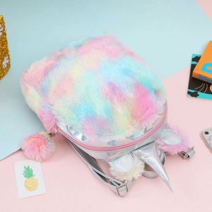 2021 Hot Sales Unicorn <b>Backpack</b> for Pink Plush School Bag with Surprise Design - Product Image 2