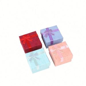 Manufacturer Custom Logo Small Accessory Paper Packaging <b>Gift</b> for Girls' Rings, Jewelry, Colorful <b>Cheap</b> Storage <b>Box</b> - Product Image 1