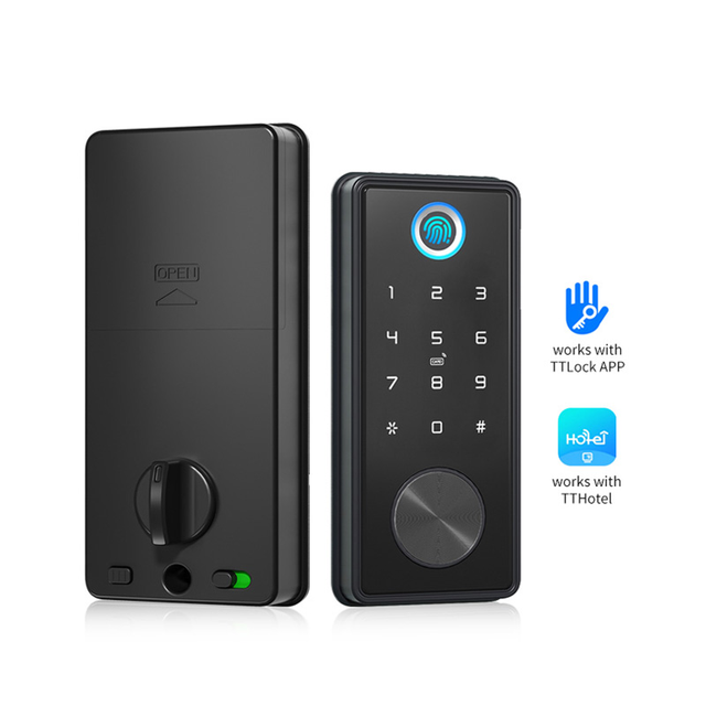 Free App Monitoring Keypad Deadbolt Lock Automatic Door Lock Fingerprint Smart Lock for Homes Hotel