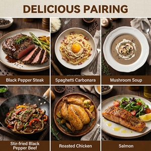 Poivre noir entier authentique 100g en sachet – Épice essentielle pour moulin à poivre, recharge pour broyeur, marinades BBQ, étiquette privée ODM - Product Image 4