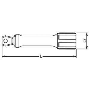 KOKEN - 4763-250 1/2'' <b>Extension</b> bar with spherical head - EAN 4991644126644 <b>SOCKET</b> WRENCH ACCESSORIES 1/2" - Product Image 2