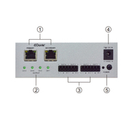 Boîtier d'interface audio Dante Thinuna DT-44BOX II 4 canaux, 4 entrées 4 sorties, audio réseau analogique avec alimentation fantôme 48V pour l'audio professionnel