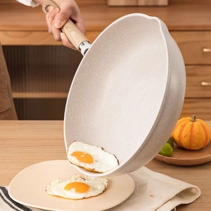 Sauteuse profonde antiadhésive moderne et écologique Batterie de cuisine en aluminium directe d'usine Poêle à frire lavable au lave-vaisselle - Product Image 3