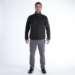 Customizable Men's Windproof <b>Canvas</b> Hooded Stand Collar Jacket for Autumn Sports Casual Travel Hiking Running Front Logo 2026 - Product Image 1
