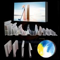 Profilé en aluminium pour caisson lumineux publicitaire 80 mm, fixation murale ou plafond, simple face, pour caisson lumineux en tissu