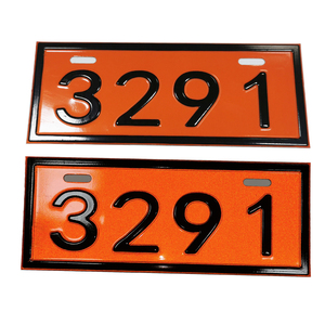 30cm X 12 cm veicolo per il trasporto di merci pericolose arancione rettangolare segno regolatore in acciaio inox arancione segno rettangolo - Product Image 5