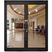 Portes d'entrée commerciales en verre pour supermarchés, portes d'angle pour magasins KFC, fabrication chinoise