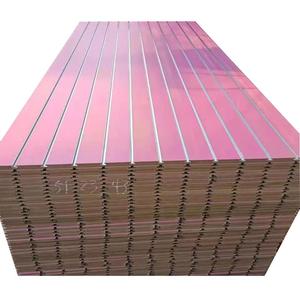 Hiện đại 15 mét & 18 mét rãnh ván <span class=keywords><strong>MDF</strong></span> đá đen <span class=keywords><strong>Panel</strong></span> tường E1 hiển thị tiêu chuẩn slatwall cho siêu thị showroom - Product Image 5