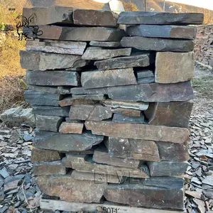 BLVE Outdoor Building Decoration Natural Basalt Colored Masonry Stone Irregular Bastion Wall Stone