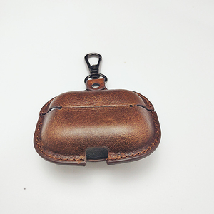 Étui en cuir marron pour écouteurs sans fil, étui en cuir pour <span class=keywords><strong>Air</strong></span> Pods Pro - Product Image 5