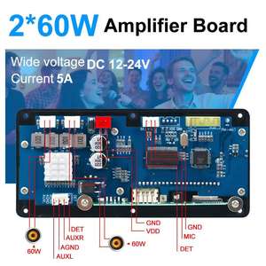 大型液晶画面搭載MP3プレーヤー、2*60Wアンプ内蔵、スーパーMP3プレーヤー、Bluetoothミュージックスピーカー、DC12V-24V、BT5.3、MP3デコーダーボード - Product Image 2