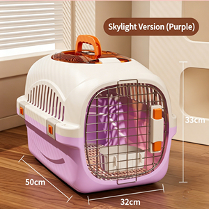 Outdoor Travel Pet Carrier <b>Box</b> Portable Lightweight Air Transport Crate Secure Dog <b>Cat</b> Cage for Small Puppy Kitten - Product Image 4