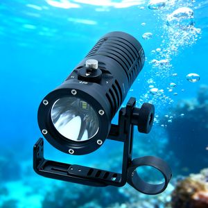 प्रोझाझाओझू d40m sbt90 6000 लुमेन रिचार्जेबल हैंडहेल्ड अल मिश्र धातु टेक डाइविंग लैंप ip68 150 मीटर पानी के नीचे - Product Image 3